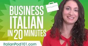 Learn Italian Business Language in 20 Minutes