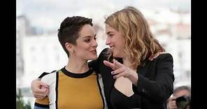Noémie Merlant and Adèle Haenel|| My imagining love story for them.