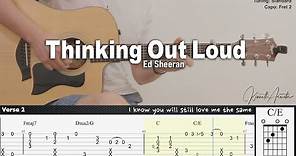 Thinking Out Loud - Ed Sheeran | Fingerstyle Guitar | TAB + Chords + Lyrics