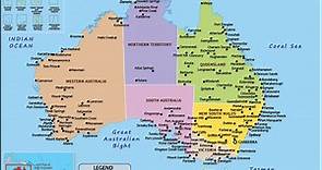 Australia Map | HD Political Map of Australia to Free Download