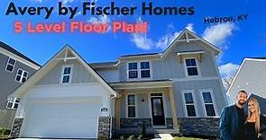 Fischer Homes Avery | Home Tour | 5 Level Floor Plan | Hebron KY | 4 Bed