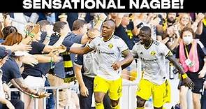 Darlington Nagbe does the hard work, then chips the keeper!