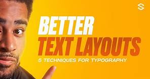 5 Techniques For BETTER Typography/Text Layouts! (Beginners)