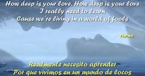 How Deep Is Your Love Letra y Traducido Bee Gees HD