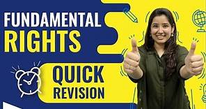 Fundamental Rights Indian Constitution | Quick Revision