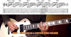Message In A Bottle RIFF (The Police) GUITAR LESSON with TAB