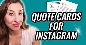 How To Make QUOTES For Instagram