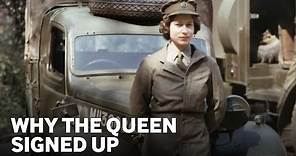 18-year-old Queen Elizabeth serving in the Second World War