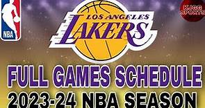 Los angeles Lakers Full games schedule for 2023-24 nba season
