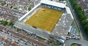 Footage of Luton's stadium Kenilworth Road as it prepares for first season in the Premier League
