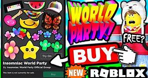ALL EVENT PRIZES EXPLAINED! ROBLOX INSOMNIAC WORLD PARTY EVENT!