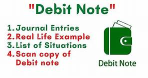 What is Debit Note | Example | Journal Entries