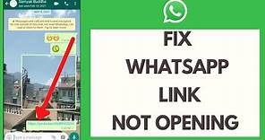 How to Fix WhatsApp Link Not Opening | YouTube Link Not Opening in WhatsApp (2021)