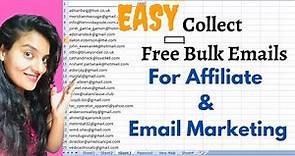 How To Collect Free Bulk Emails For Affiliate Marketing & Email Marketing | Email list For Free