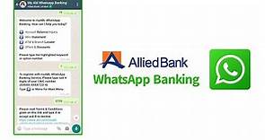 How to register & use Allied Bank WhatsApp Banking Service | Complete Details myabl whatsapp banking
