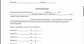 How to Write a 501c3 Donation Receipt Letter | PDF | Word