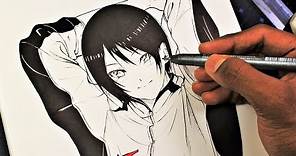 DRAWING A CUTE Anime GIRL | MANGA ART