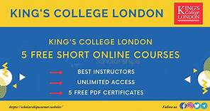Free Online Courses with Free Certificates by King's College London