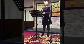 Sharon Morrison singing last Saturday night.