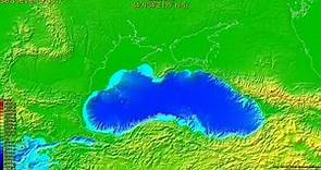 Black Sea, sea level change 0 - -2400 m