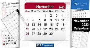 November 2023 Calendar | 123FreeVectors