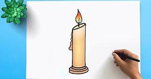 Easy Candle Drawing ✅ How to Draw a Candle Easy Step by Step