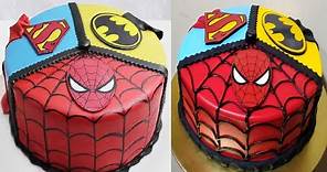 Avengers Marvel Superheroes Birthday Cake Tutorial | Superhero Spiderman Superman Batman Cake Design