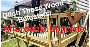 Modern Deck Railing Using These Cheap And Easy To Install Aluminum Balusters And Rail Brackets