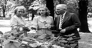 Senator Harry S Truman with his wife and daughter at their home in Independence, ...HD Stock Footage