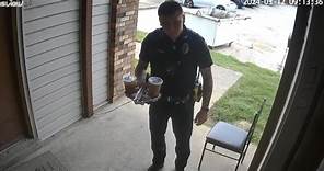 Officer completes food delivery order after arresting delivery driver