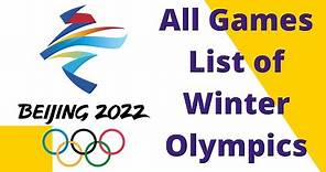 Complete Games list of Winter Olympic Games 2024