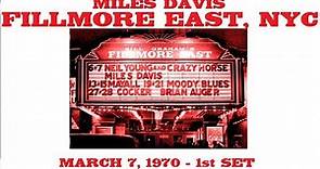 Miles Davis- March 7, 1970 Fillmore East, New York City [1st concert]