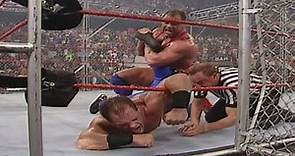 Chris Benoit vs Kurt Angle Steel Cage Match Raw 2001 Highlights