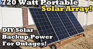 DIY Solar Backup Power! 720 Watt Portable Solar Array - Affordable Design - BougeRV 180 Watt Panels!