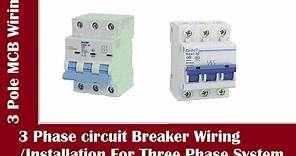 3 Phase Circuit Breaker Connection / 3 Pole MCB Installation In English