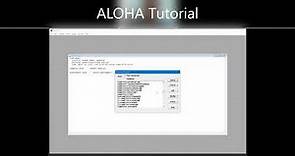 Hazard Consequence Analysis: ALOHA Software - Tutorial Step-by-Step