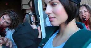 Behind the scenes with Julia Voth cosplaying as Jill Valentine.