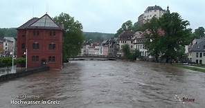 Hochwasser in Greiz, 2013, Standorte: Innenstadt, Neustadt, Oberes Schloss