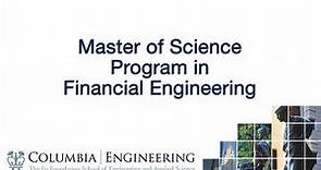 Master of Science Program in Financial Engineering
