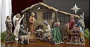 Three Kings Gifts Deluxe Edition, Nativity Scene Set & Figures, 16-Pieces, 7 inch Scale Collection