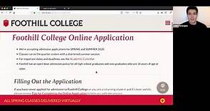Foothill College Application Tutorial