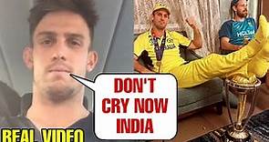 Mitchell Marsh Angry Reply to India after he kept World Cup Trophy under his feet