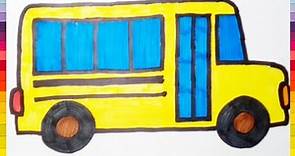 Como dibujar un autobús para niños/How to draw a bus/