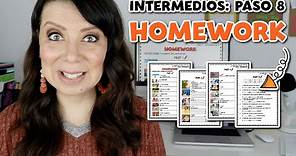 PASO 8 - INTERMEDIOS: HOMEWORK | TIEMPOS VERBALES, PRONOMBRES PERSONALES, PRONOMBRES OBJETO