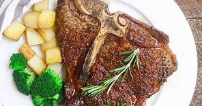 Perfect T-bone Steak {Pan Seared with Oven Finish}