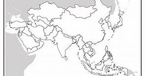 Asia Mapa Sin Nombres - Estudiar