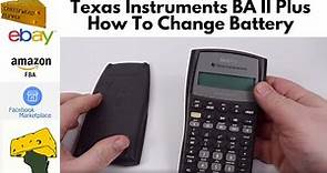 Changing The Battery on a Texas Instruments TI BA 2 Plus
