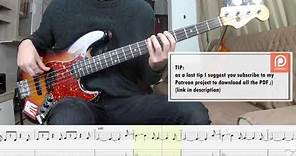 Tears For Fears - Everybody Wants To Rule The World BASS COVER + PLAY ALONG TAB + SCORE PDF