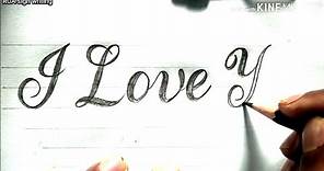 How to write I Love You in Cursive writing| calligraphy | I Love You | RUA sign writing