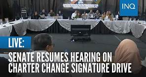 LIVE: Senate resumes hearing on Charter change signature drive